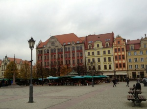 Street scene in Wroclaw, Poland's Old Town