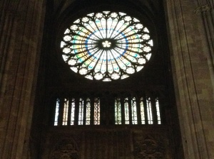 Stained glass window in Strasbourg Cathedral